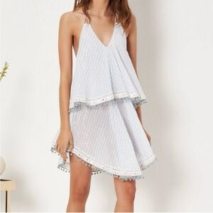 NWT Tularosa Ellery Dress in Dusty Blue Stripe